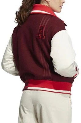 (W) adidas Originals Jaket Kasual Merah Patchwork Logo Trefoil HY4185 Shop (W) adidas Originals Jaket Kasual Merah Patchwork Logo Trefoil HY4185