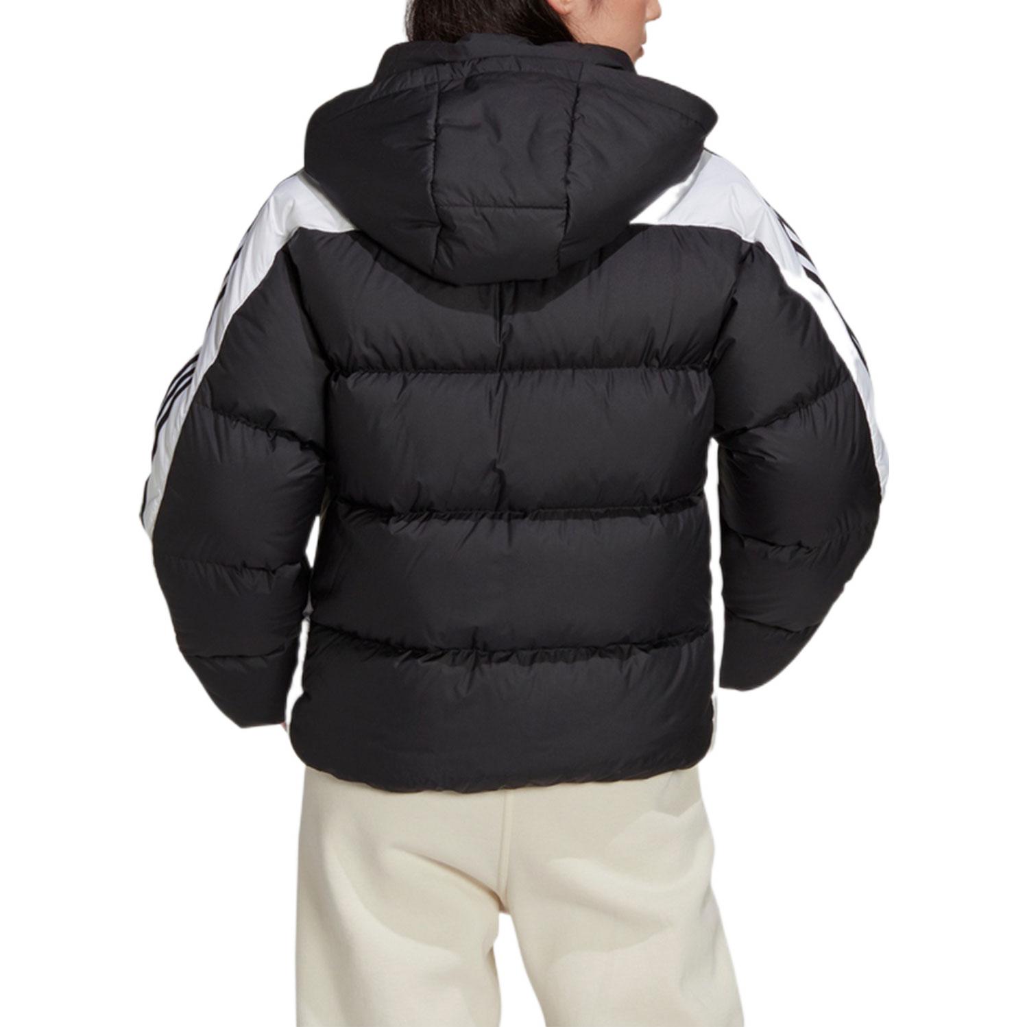 Shop (W) アディダスオリジナルス トレフォイルロゴ レディースパファージャケット ブラック冬用 GU1772