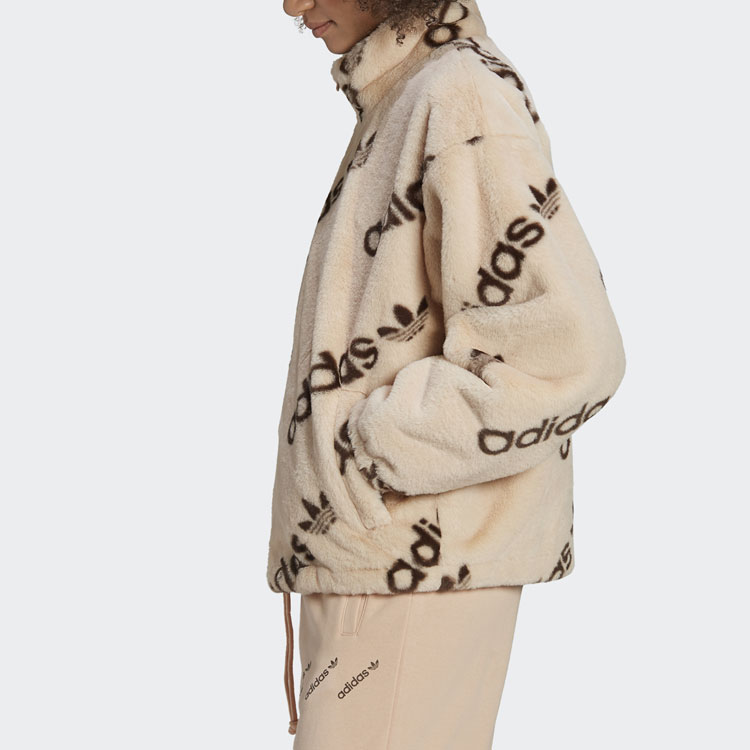 Purchase (W) adidas Originals 三葉草紅粉色抓毛外套嘻哈街頭風 HM4884