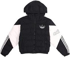 (Women) adidas Originals Trefoil Short Puffer Jacket Winter Black FL0036 (Women) adidas Originals Trefoil Short Puffer Jacket Winter Black FL0036