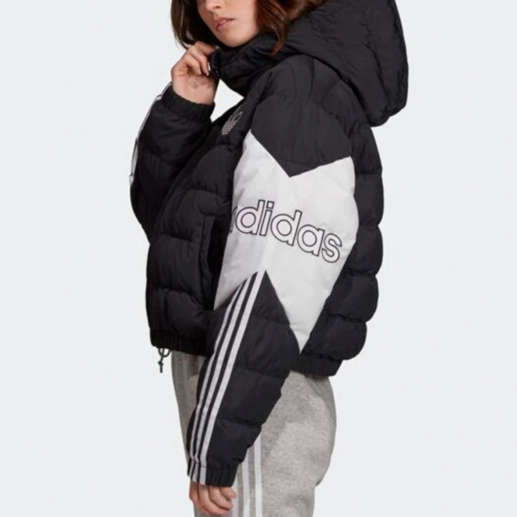 Purchase (W) アディダス オリジナルス トレフォイル ショート パファージャケット 冬 ブラック FL0036