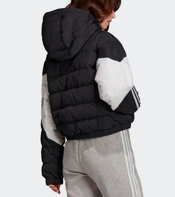 (W) アディダス オリジナルス トレフォイル ショート パファージャケット 冬 ブラック FL0036 Details for (W) アディダス オリジナルス トレフォイル ショート パファージャケット 冬 ブラック FL0036