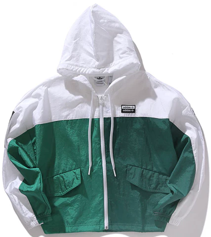 women-adidas-originals-two-tone-windbreaker-jacket-green-white-ed-7433