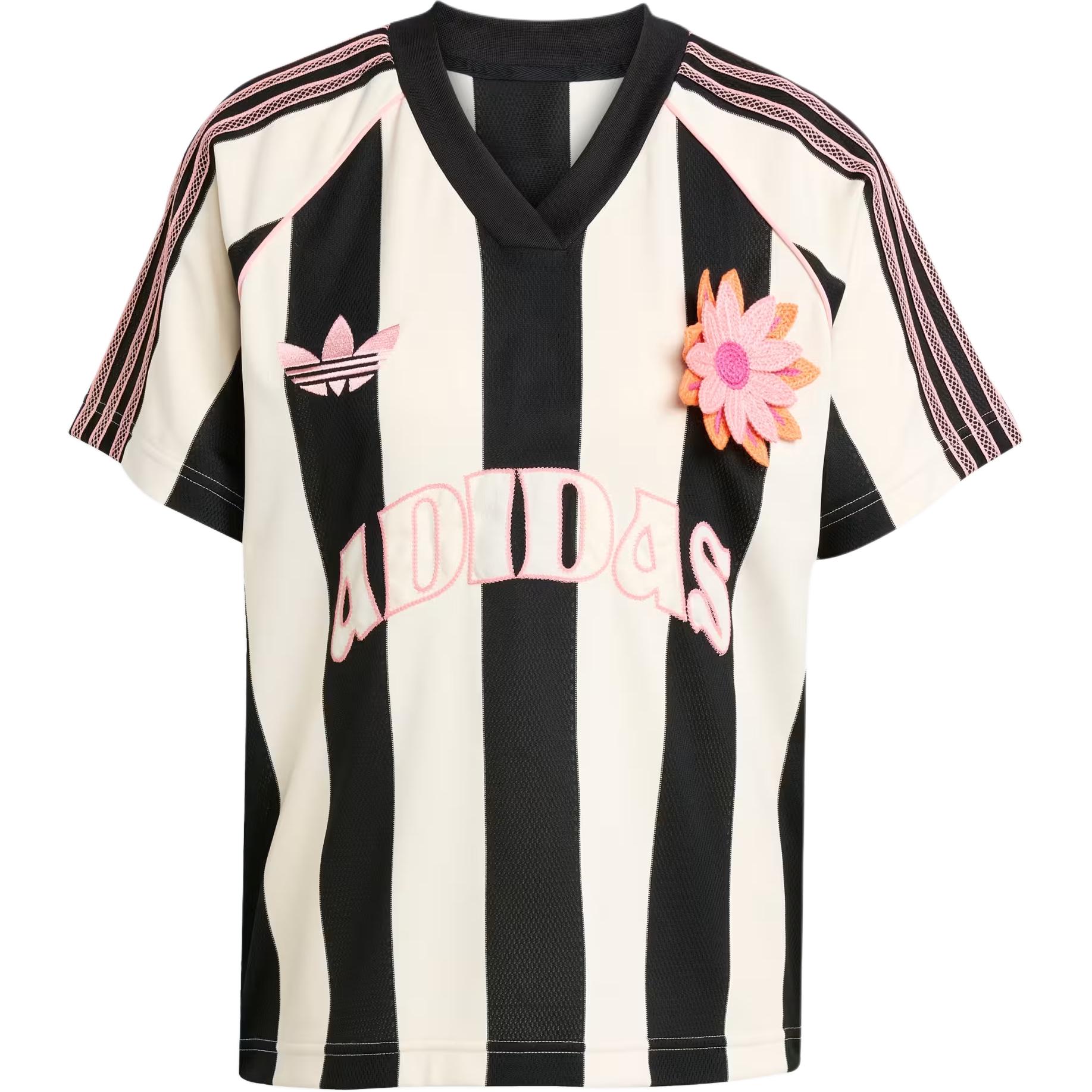(Women) adidas Originals V-Neck Striped Loose-Fit Raglan Sleeve Tee White KC0672