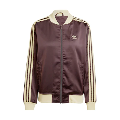(Women) adidas Originals Vintage Track Jacket Brown Triple Stripe Design IR6085