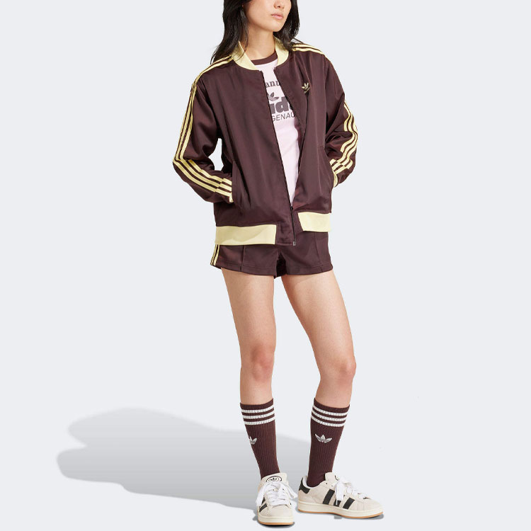 (Women) adidas Originals Vintage Track Jacket Brown Triple Stripe Design IR6085 圖 3