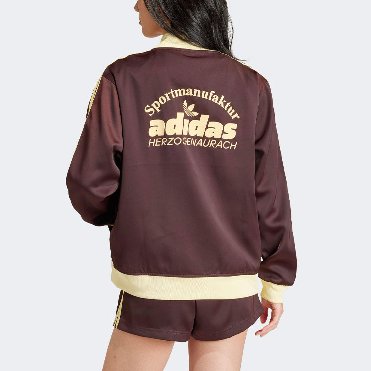 (Women) adidas Originals Vintage Track Jacket Brown Triple Stripe Design IR6085 圖 4