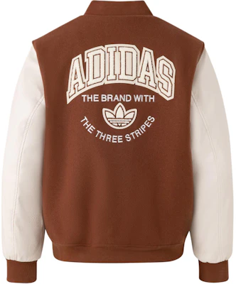 (W) 阿迪达斯Originals VRCT拼接字母徽标女款棕色飞行员夹克 IS5742 Lookbook (W) 阿迪达斯Originals VRCT拼接字母徽标女款棕色飞行员夹克 IS5742