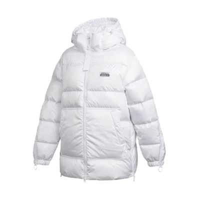 (Women) adidas Originals White Down Jacket with Dual Logo - Winter Warmth GE0985