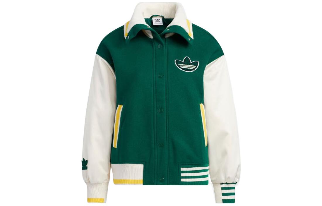 (Women) adidas Originals White Green Casual Track Jacket Green HY4184 圖 2