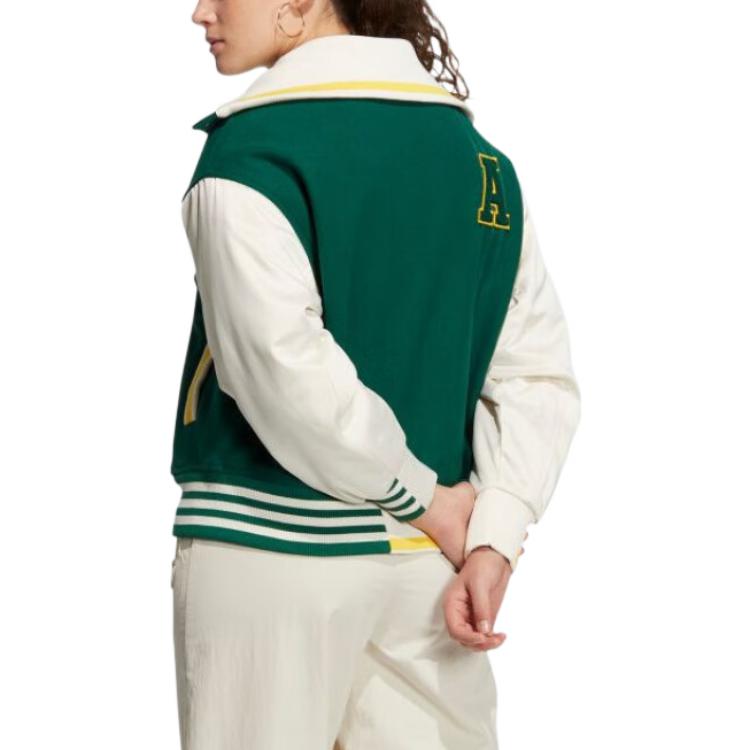 (Women) adidas Originals White Green Casual Track Jacket Green HY4184 圖 4
