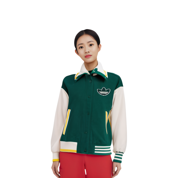 (Women) adidas Originals White Green Casual Track Jacket Green HY4184 圖 7