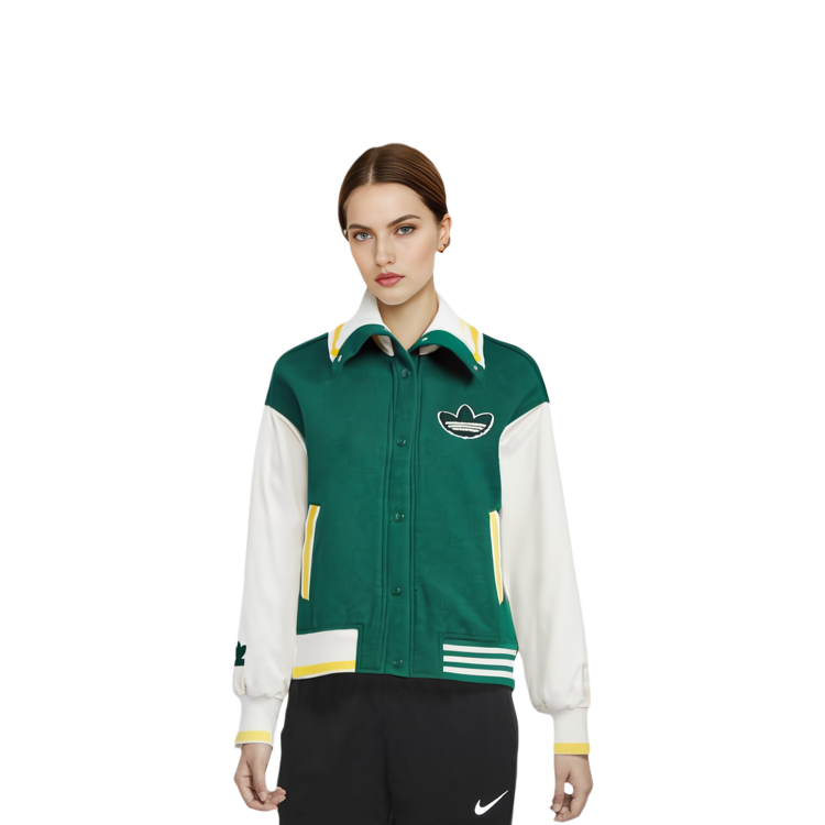 (Women) adidas Originals White Green Casual Track Jacket Green HY4184 圖 8