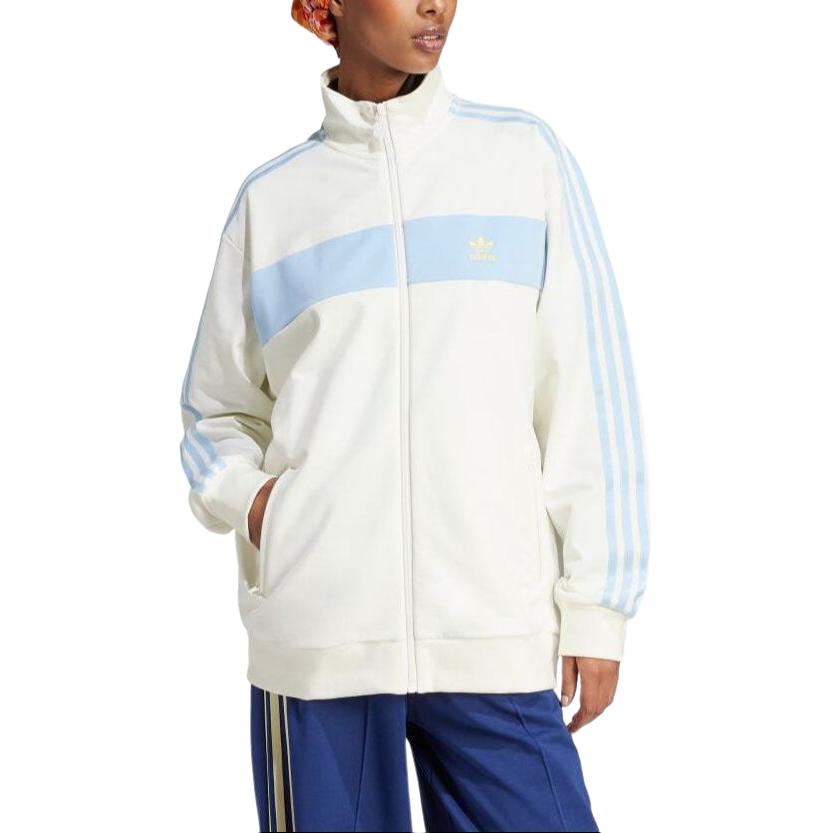 (Women) adidas Originals White Retro Track Jacket with Striped Logo Print IR7471 圖 4