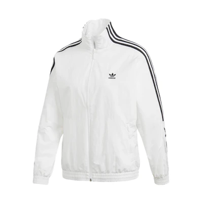 (Women) adidas Originals White Track Jacket with Stand Collar FM2613