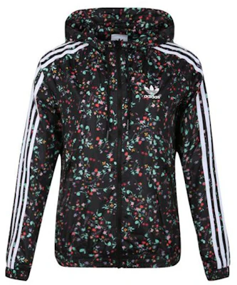 (Women) adidas Originals Windbreaker Floral Print Jacket Black DP8587 Buy (Women) adidas Originals Windbreaker Floral Print Jacket Black DP8587