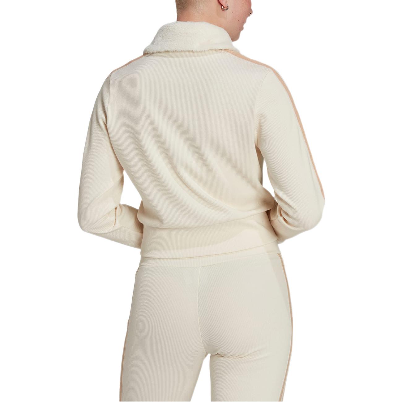 (Women) adidas Originals Women’s Ski Chic Rib TT Zip-Up White Jacket with Logo Print IA3913 圖 4