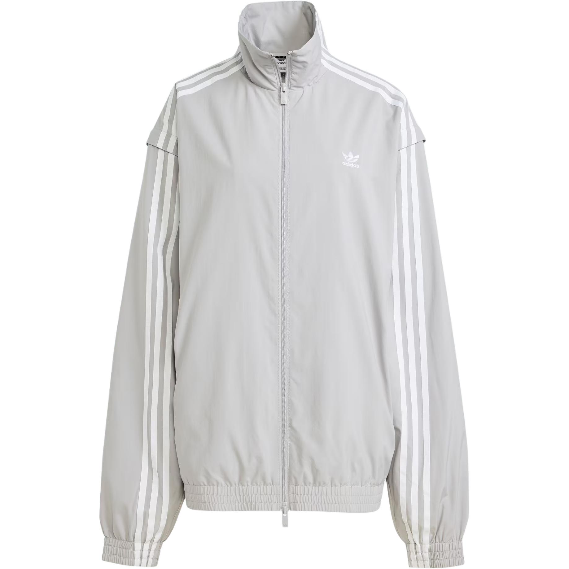 (Women) adidas Originals Woven Firebird Zip-Off Track Jacket Light Grey Casual JM9253 圖 2