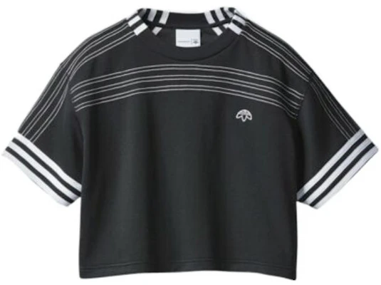 (Women) adidas Originals x Alexander Wang Reverse Logo Striped Tee Black. BR9215 Order (Women) adidas Originals x Alexander Wang Reverse Logo Striped Tee Black. BR9215