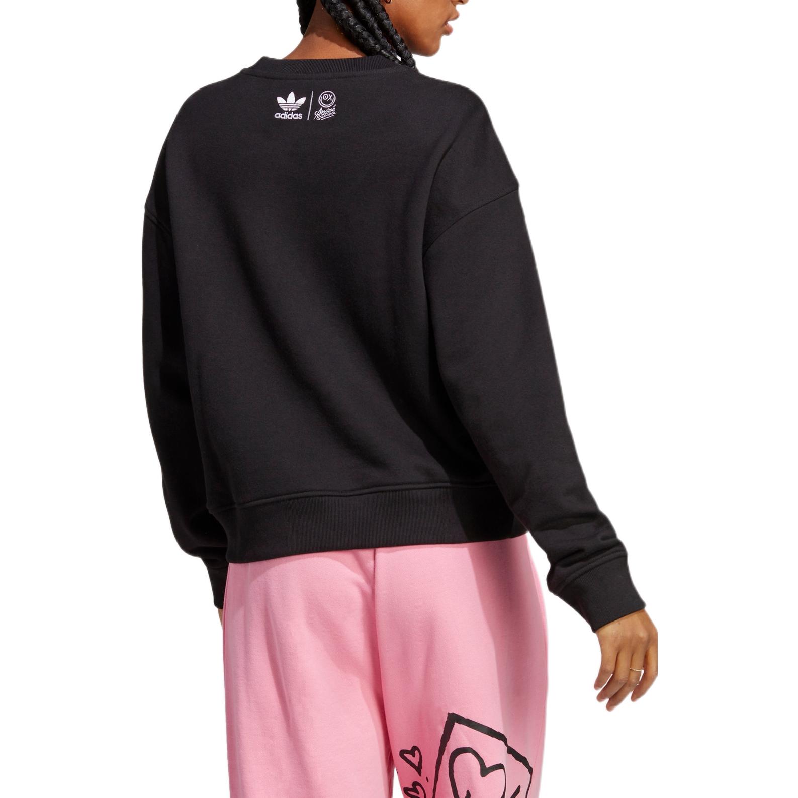 (Women) adidas Originals André Saraiva Retro Graphic Sweatshirt Black HY4267 圖 5