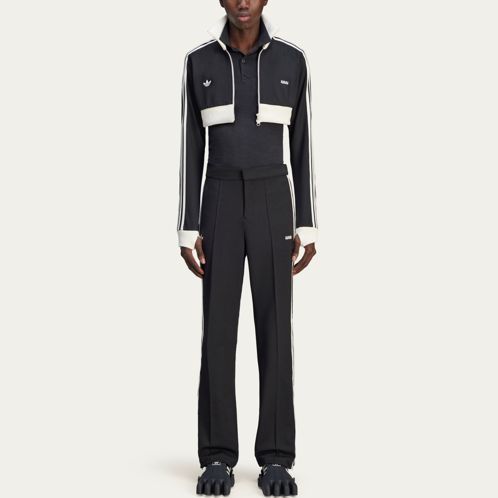 (Women) adidas Originals AVAVAV FW24 Black Zip-Up Fashion Crop Jacket JD5978 圖 6