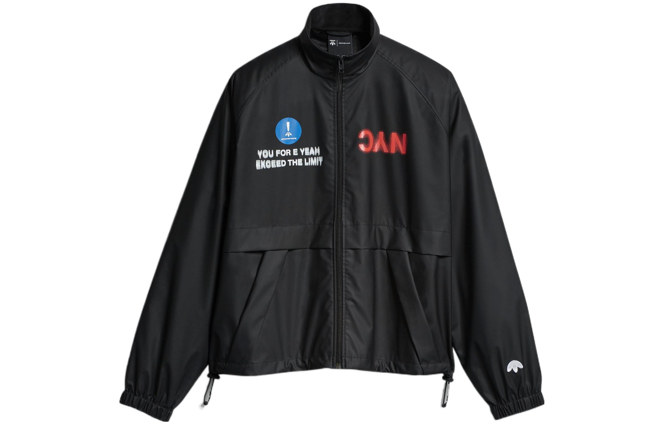 (Women) adidas Originals AW Logo Print Drawstring Jacket - Black FI6972