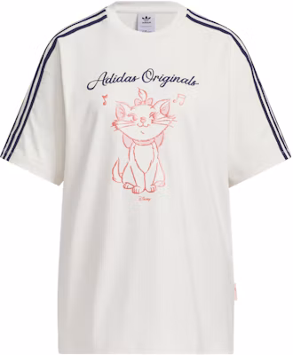 (W) adidas Originals x Disney 瑪麗貓 寬鬆版白色棉質休閒T恤 KC3099 Buy (W) adidas Originals x Disney 瑪麗貓 寬鬆版白色棉質休閒T恤 KC3099