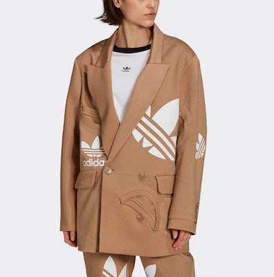 (W) adidas Originals x Dry Clean Only 米白印花Logo長袖西裝外套 女款 H59041 Lookbook (W) adidas Originals x Dry Clean Only 米白印花Logo長袖西裝外套 女款 H59041