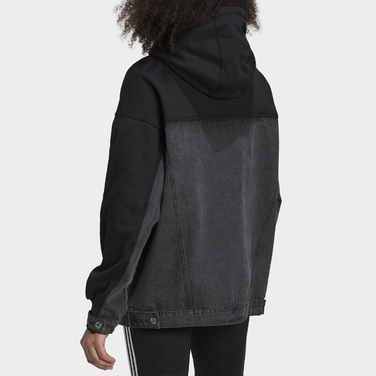 (Women) adidas Originals Dry Clean Only Black Hooded Casual Sports Jacket H59026 圖 4