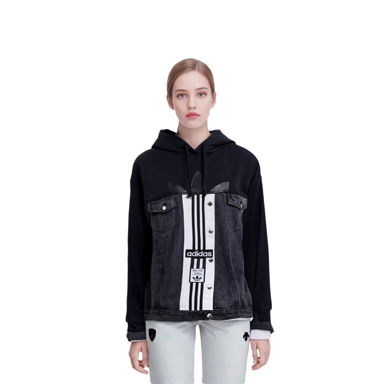 (Women) adidas Originals Dry Clean Only Black Hooded Casual Sports Jacket H59026 圖 6