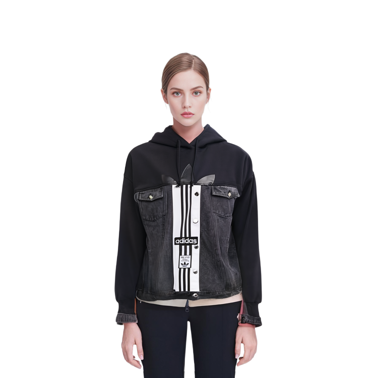 (Women) adidas Originals Dry Clean Only Black Hooded Casual Sports Jacket H59026 圖 7