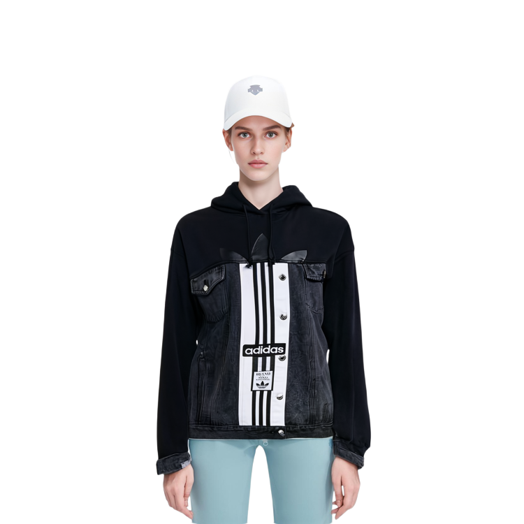 (Women) adidas Originals Dry Clean Only Black Hooded Casual Sports Jacket H59026 圖 8