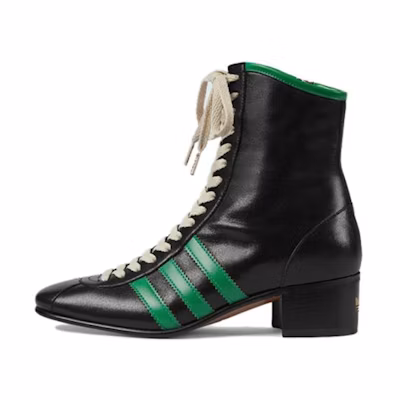 (W) Gucci adidas Originals Leather Fashion Sneakers 'Green'