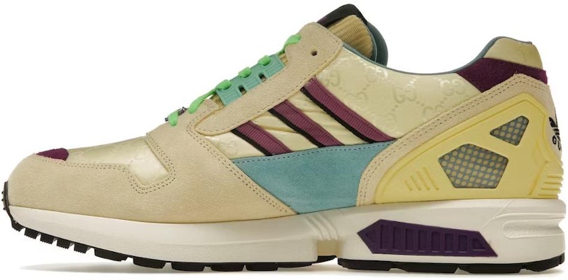 Women x Gucci Adidas Originals ZX 8000 GG Sneakers Beige Gold 722212 AAA9C 9341