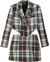 (Women) adidas Originals x IVY PARK Plaid Blazer Skirt Set - Gray HG2366 (Women) adidas Originals x IVY PARK Plaid Blazer Skirt Set - Gray HG2366