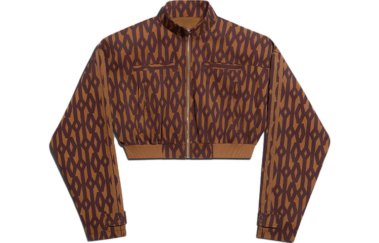 (Women) adidas Originals x Ivy Park Short Printed Brown Track Jacket HB8423