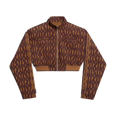 (Women) adidas Originals Ivy Park Short Printed Brown Track Jacket HB8423