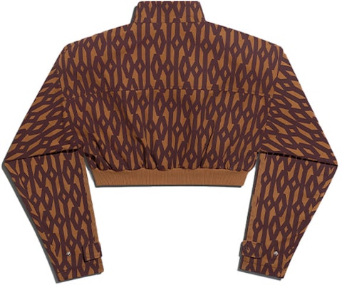 (Women) adidas Originals x Ivy Park Short Printed Brown Track Jacket HB8423 Lookbook (Women) adidas Originals x Ivy Park Short Printed Brown Track Jacket HB8423