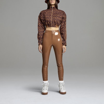 (Women) adidas Originals x Ivy Park Short Printed Brown Track Jacket HB8423 Shop (Women) adidas Originals x Ivy Park Short Printed Brown Track Jacket HB8423