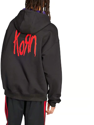 (W) adidas Originals x KORN FW24 Hoodie Logo Garis Hitam JG1337 Shop (W) adidas Originals x KORN FW24 Hoodie Logo Garis Hitam JG1337