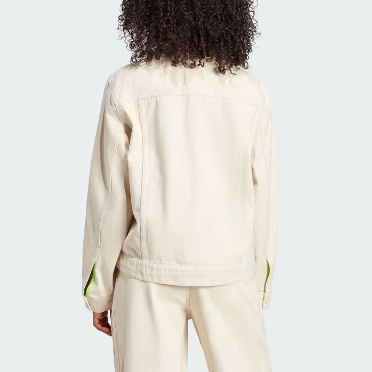 Shop (W) adidas Originals x Ksenia Schnaider Jaket Beige Lengan Panjang Square Neck IJ6624