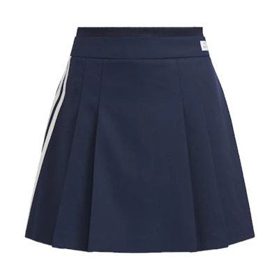 (Women) adidas Originals Notitle Navy Blue Pleated Stripe Slim Fit Skirt. IN1051