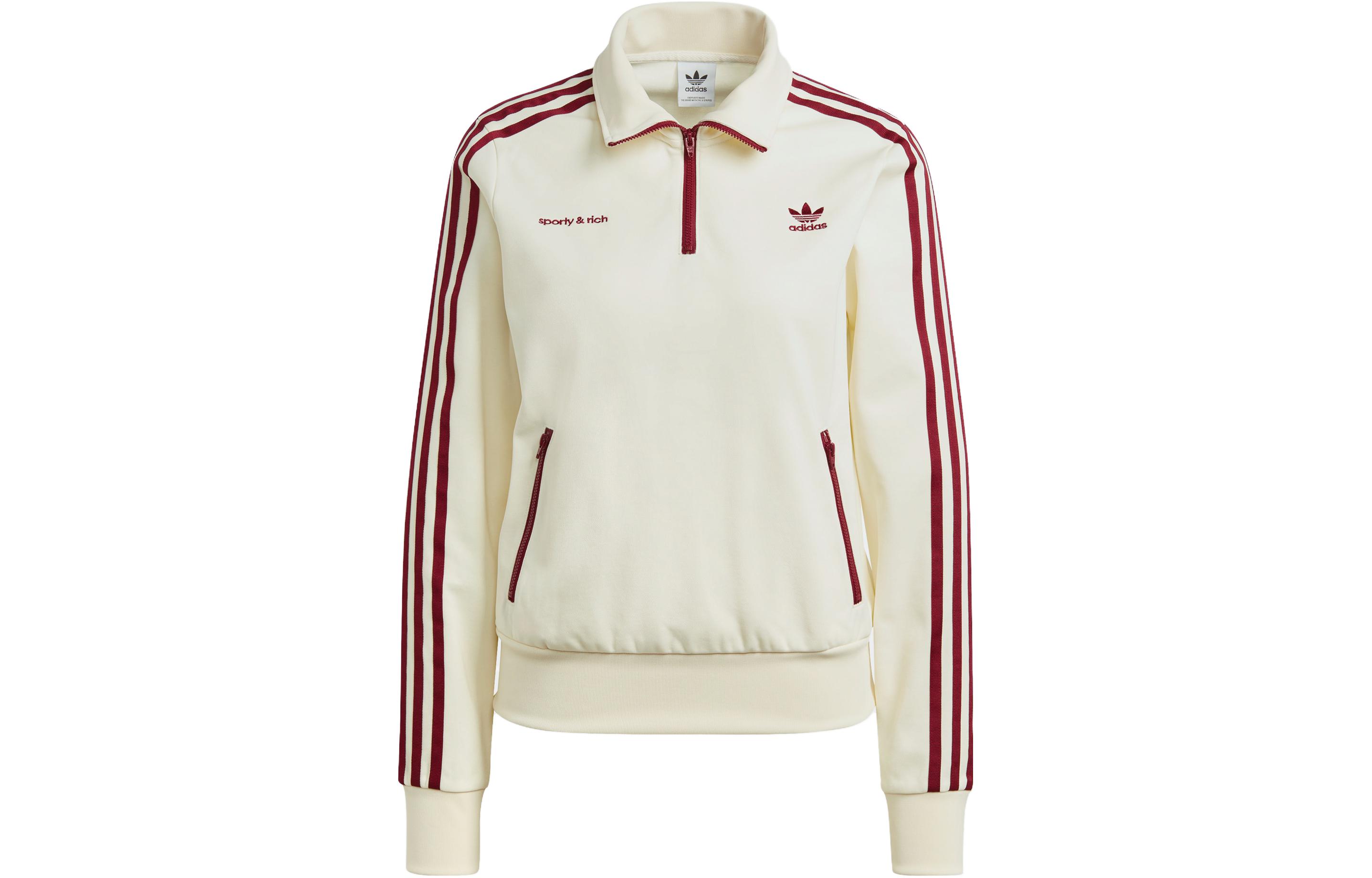 (Women) adidas Originals x Sporty & Rich  Retro Track Jacket Off-White IB2157