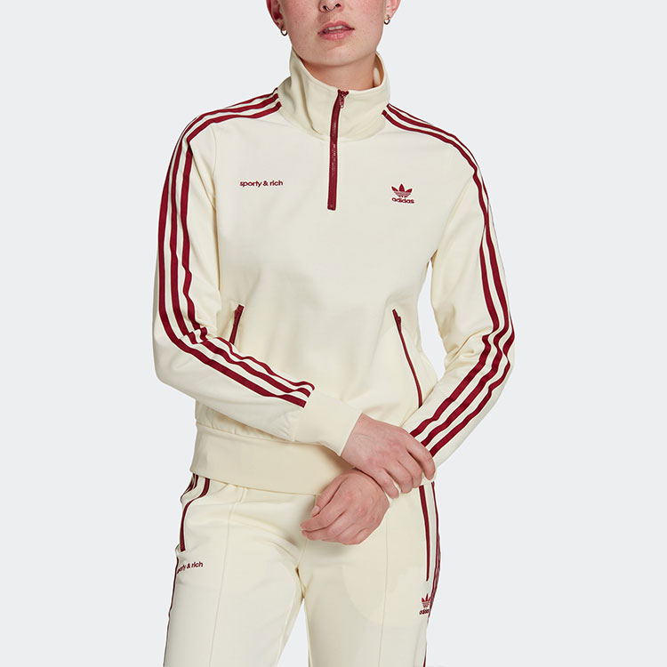 Lookbook (W) adidas Originals x Sporty & Rich 復古運動外套 奶白色 IB2157