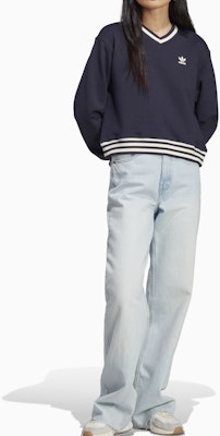 (W) adidas Originals x Sporty & Rich SS23 黑色V領Logo針織毛衣 IN5246 Sizing (W) adidas Originals x Sporty & Rich SS23 黑色V領Logo針織毛衣 IN5246