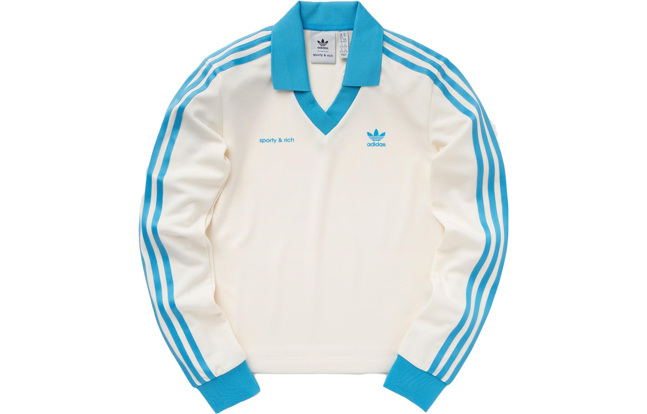 Order (W) adidas Originals x Sporty & Rich SS23 Retro Logo Baju Lengan Panjang Putih (Wanita). IN5249
