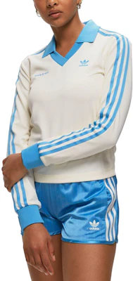 (W) adidas Originals x Sporty & Rich SS23 Retro Logo Baju Lengan Panjang Putih (Wanita). IN5249 Lookbook (W) adidas Originals x Sporty & Rich SS23 Retro Logo Baju Lengan Panjang Putih (Wanita). IN5249