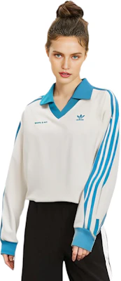 (W) adidas Originals x Sporty & Rich SS23 Retro Logo Baju Lengan Panjang Putih (Wanita). IN5249 Sizing (W) adidas Originals x Sporty & Rich SS23 Retro Logo Baju Lengan Panjang Putih (Wanita). IN5249