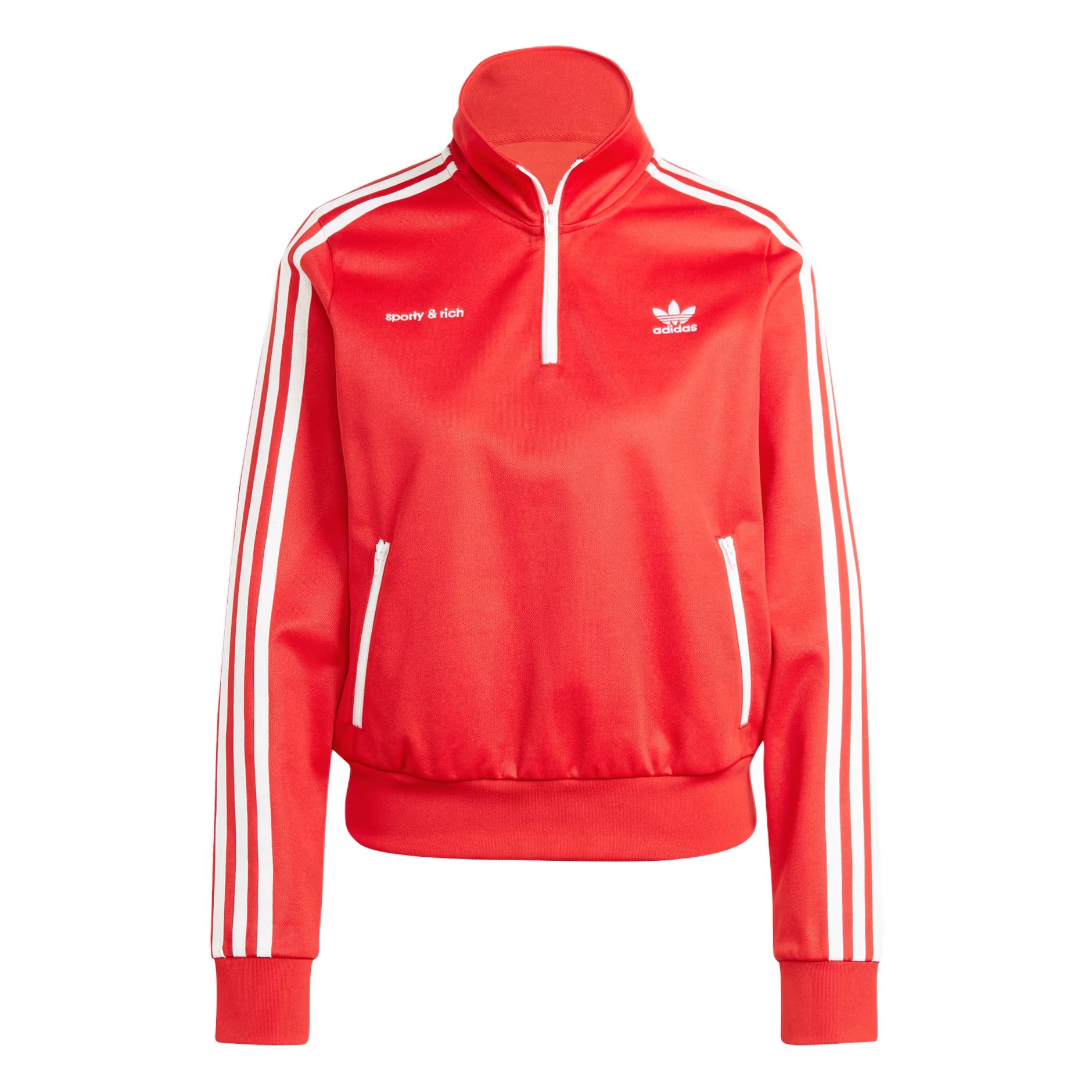 (Women) adidas Originals Sporty & Rich SS24 Retro Logo Striped Track Jacket Red JD3766 圖 2
