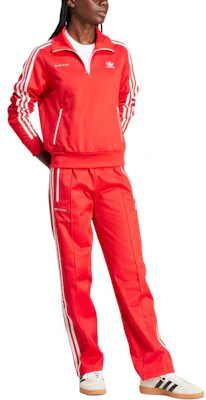 (W) 阿迪达斯Originals x Sporty & Rich SS24复古条纹红色运动夹克 JD3766 Lookbook (W) 阿迪达斯Originals x Sporty & Rich SS24复古条纹红色运动夹克 JD3766